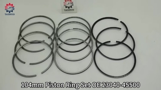 HYUNDAI HD56 HD78 D4DD ডিজেল ইঞ্জিনের জন্য 104mm পিস্টন রিং সেট OE 23040-45500