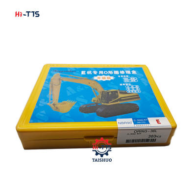 Excavator E Machine Dedicated E320 E312 NBR90° ও-রিং কিট 360pcs ও-রিং বক্স