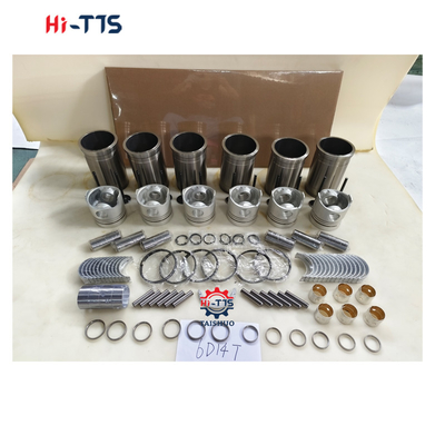 6D14T এক্সক্যাভারের জন্য ইঞ্জিন কিট E120 E140 E180 লিনার, পিস্টন, রিং,ভালভ, বুশিং, ফুল গ্যাসকেট কিট
