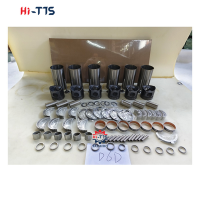 D6D সিলিন্ডার লিনার কিট 0450-1365 2046-0011 2089-0422 ডিজেল ইঞ্জিনের অংশগুলির জন্য ইঞ্জিন পুনর্নির্মাণ কিট